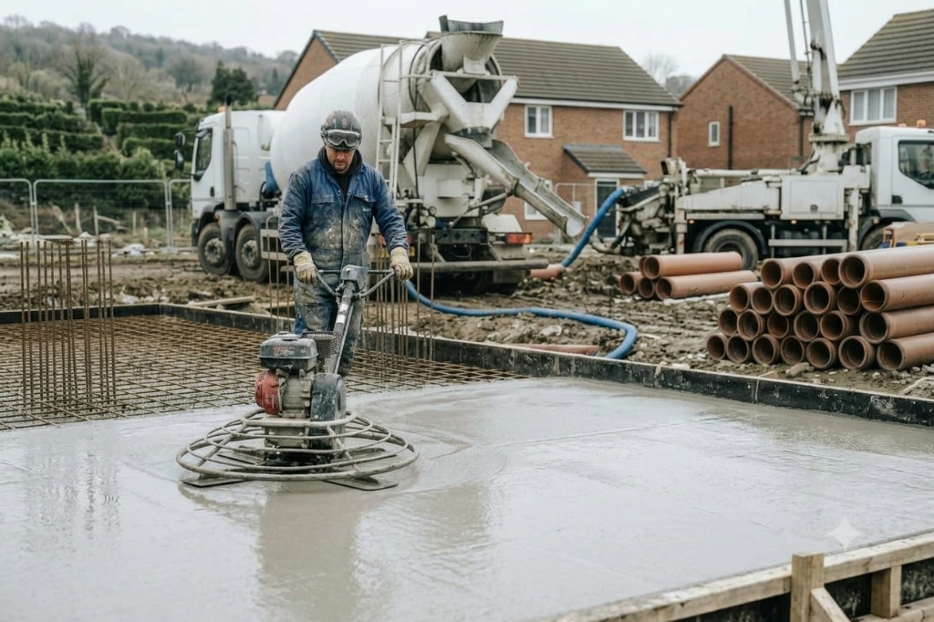 On-Site Volumetric Readymix Concrete Slab Pouring Bedford